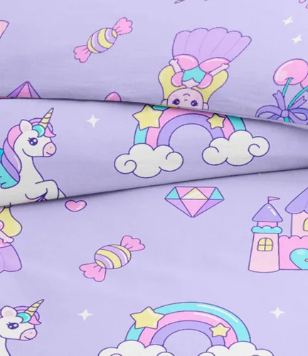 Vista 20 de Juego de funda de edredón para niños tamaño completo - Juego de funda de edredón de microfibra arcoíris de 3 piezas y 2 fundas de almohada