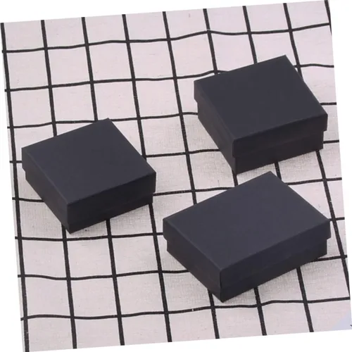 Vista 7 de Holibanna 75 cajas de joyería de anillo para mujer, organizador de joyas, cajas de joyería de cartón, cajas negras organizadoras, mini cajas