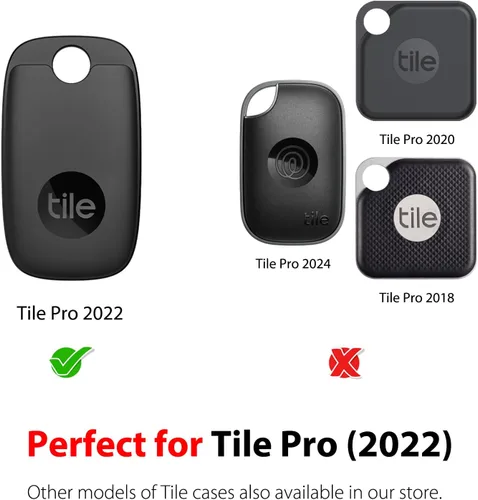 Vista 2 de Funda de silicona para Tile Pro 2022 con llavero, paquete de 2 fundas protectoras antiarañazos con mosquetón (negro/naranja)