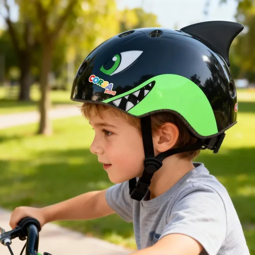 Vista 2 de Casco de bicicleta para niños pequeños, ajustable y multideportivo, 3 tamaños para edades de 1-2-3-5-8-14 años
