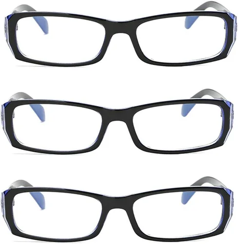 Vista 2 de 3 PRS - Gafas de distancia para hombre y mujer, gafas miopía, estilo clásico, gafas de miopía Azul