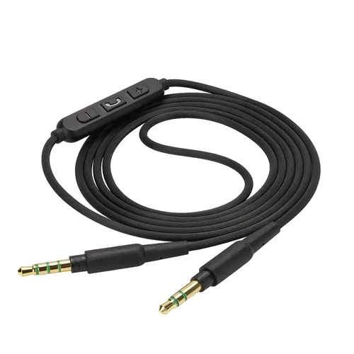 Vista 2 de GEEKRIA Cable de audio con micrófono compatible con Skullcandy Crusher Evo, Hesh 3/2, Riff 2, cable de auriculares de 1/8" (3,5 mm) a 0.138 in