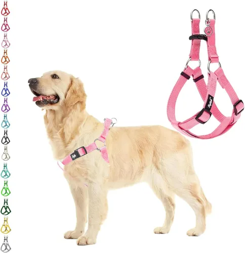 Vista 59 de Pupteck - Arnés para perros sin jalar, suave, ajustable, de nailon, talla básica, chaleco para cachorro, para caminar al aire libre con etiqueta