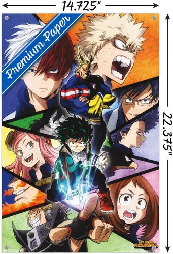 Vista 3 de My Hero Academia - Póster de pared con alfileres