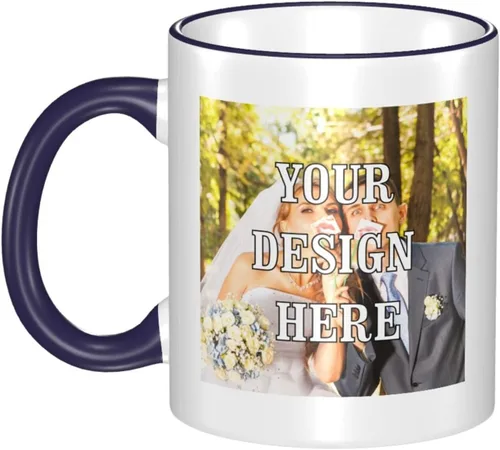 Vista 10 de Taza de café personalizada, tazas personalizadas con logotipo y foto, taza personalizada, diseña tu propia taza de café personalizada, regalos