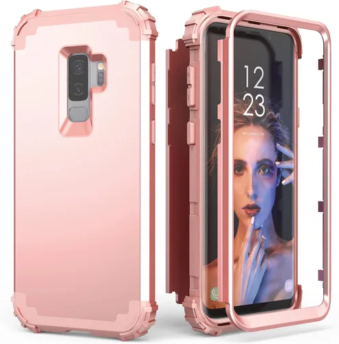 Vista 10 de IDweel Funda para Galaxy S9 Plus, para Galaxy S9+ funda azul para hombres y niños, 3 en 1, a prueba de golpes, delgada, híbrida, resistente
