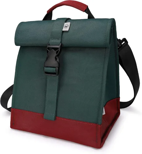 Vista 10 de Sunny Bird - Lonchera reutilizable para adultos, para hombres, mujeres, adolescentes, niños, lonchera grande aislada, bolsa de almuerzo para la Negro