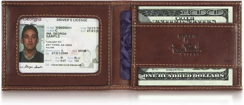 Vista 7 de Tony Perotti Cartera de piel italiana ultrafina RFID para hombre, bolsillo frontal con clip para dinero con ranuras para tarjetas de crédito