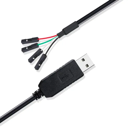 Vista 4 de DTech FTDI - Cable adaptador USB a TTL serie de 3.3 V, chip FT232RL, señal TX RX, 4 pines, toma hembra de 0.1 pulgadas, Windows 11, 10, 8, 7 XP