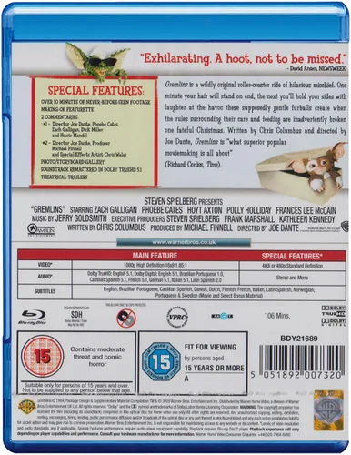 Vista 2 de Gremlins [Blu-ray] [1984] [Region Free]