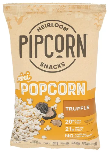 Vista 4 de Mini palomitas de maíz de Pipcorn - 4.5 onzas, sin gluten, maíz de reliquia sin OMG, aperitivos no artificiales, sin conservantes