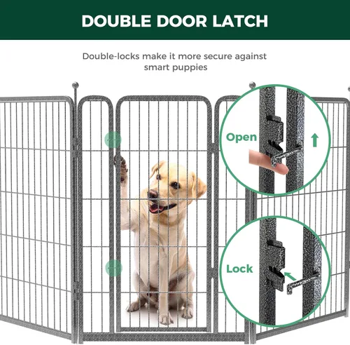 Vista 6 de FXW Aster - Corralito para perros diseñado para patio, 40 pulgadas, 16 paneles