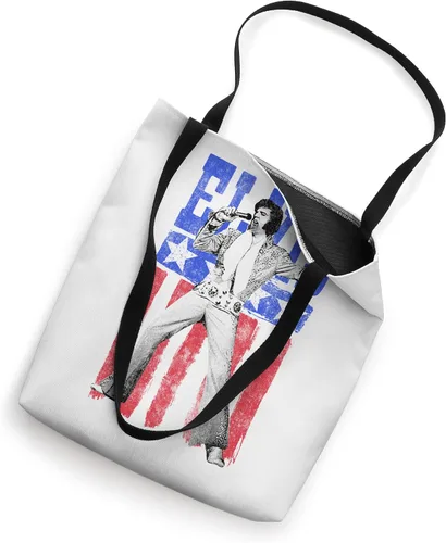 Vista 2 de Elvis Presley Bolso tote con la bandera estadounidense
