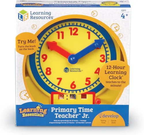 Vista 5 de Learning Resources Maestro de tiempo primario Jr. 12 horas [Amarillo]