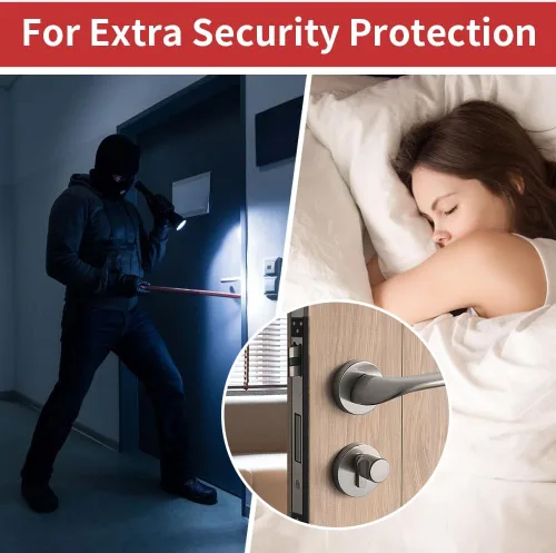 Vista 5 de Placa Protectora del Pestillo de Puerta, Protector de Seguridad para Puerta de Apertura Externa, Protector del Pestillo de Puerta, Cubierta