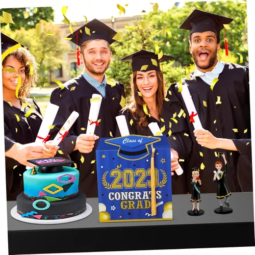 Vista 7 de Caja de tarjetas de graduación 2024 Soporte para tarjetas de felicitaciones, caja de decoración de fiesta de graduación, suministros de celebración