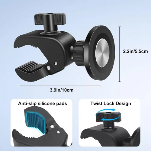 Vista 6 de EEEKit Soporte de teléfono para bicicleta de ejercicio, soporte magnético para teléfono para iPhone Magsafe y todos los teléfonos inteligentes