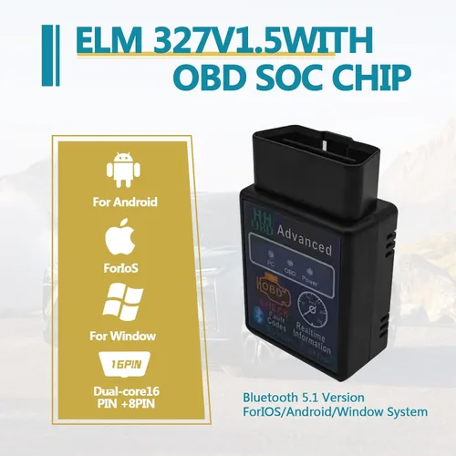 Vista 4 de Herramienta de diagnóstico inalámbrico Bluetooth OBD2, lector de código de vehículo para automóvil, restablecimiento de herramienta de escaneo
