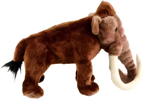 Vista 4 de Rhode Island Novelty Mamut lanudo prehistórico, animal de peluche de dinosaurio suave para niños, 10 pulgadas