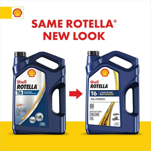 Vista 8 de Shell Rotella Aceite de motor T6 completamente sintético 5W-40, 1 cuarto de galón (paquete de 6)