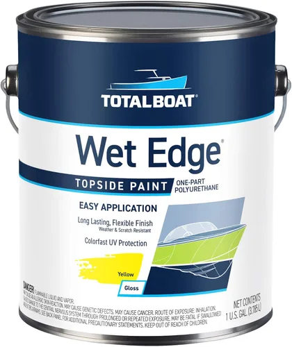 Vista 31 de TotalBoat Wet Edge Topside - Pintura marina con recubrimiento de poliuretano premium para barcos, vehículos recreativos, molduras exteriores, fibra