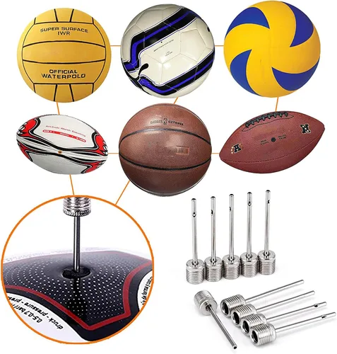 Vista 3 de Mobi Lock Ball Pump Inflation Needle - Stainless Steel Air Pump Needles - Ideal for Blowing Up Football, Basketball, Volleyball, and All Other