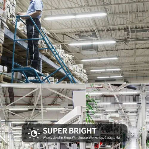 Vista 2 de Tubo de luz LED de 4 pies, 60 W, 6500 lm, 6000 K, blanco frío, alimentación de doble extremo, sin balasto T8, tubos LED planos de iluminación de 3