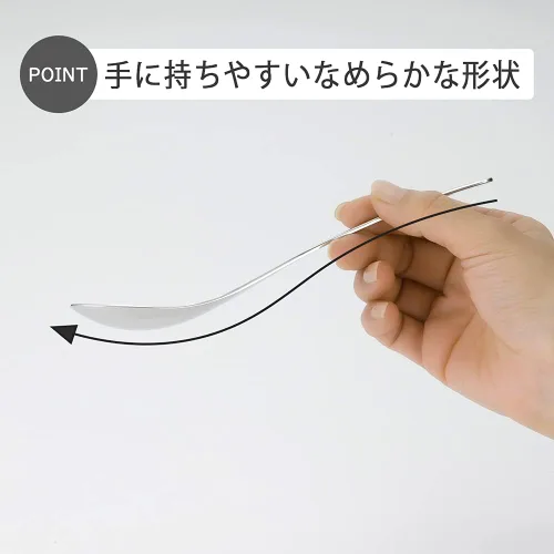 Vista 5 de Shimomura Plantage 18756 - Juego de 5 cucharas de astrágalo, fabricadas en Japón, aptas para lavavajillas, longitud total 7.1 pulgadas (7.1 in)