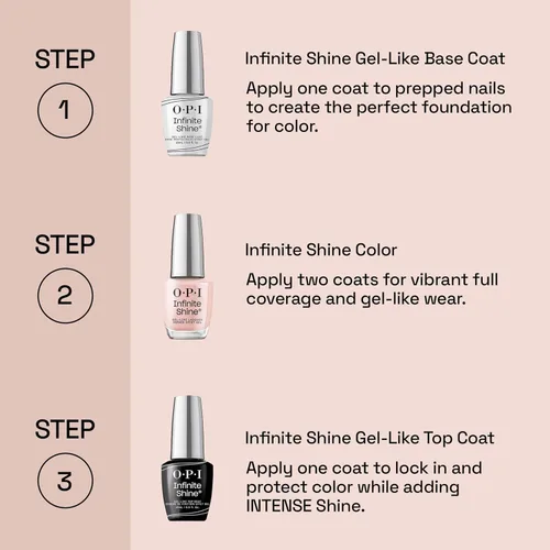 Vista 5 de OPI Infinite Shine Nail Polish Colors Semi-Sheer, Sheer Bright, Opaque & Shimmer Winter Shades Long Lasting Wear Good Enough to Treat