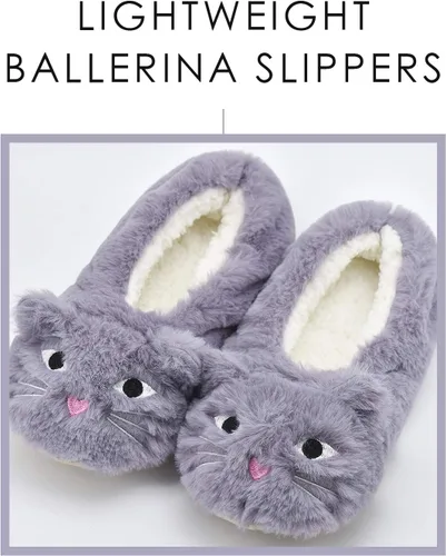 Vista 4 de DICUIRD Pantuflas para mujer, de corte bajo, cómodas y cálidas, antideslizantes, para dormitorio