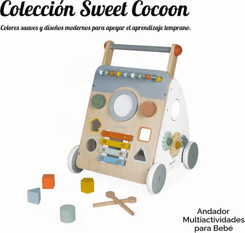 Vista 2 de Janod - Sweet Cocoon - Andador multiactividad para bebés - 12 meses +