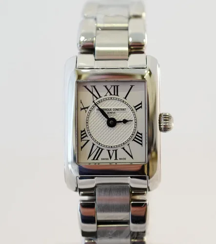 Vista 3 de Frederique Constant Classics Carree Reloj de mujer de acero inoxidable con esfera plateada FC-200MC16B, plateado, Reloj analógico, movimiento