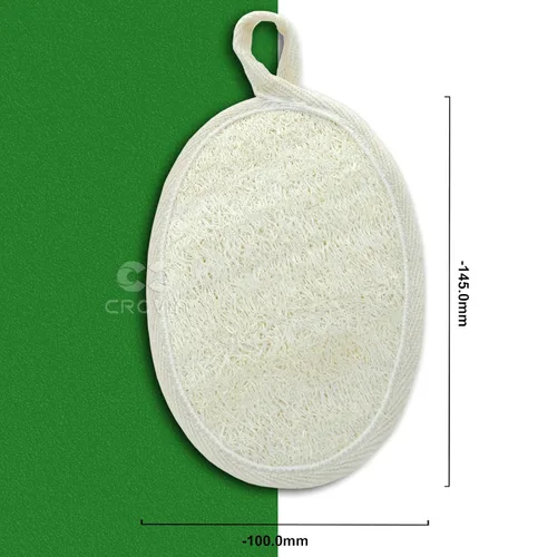 Vista 2 de Exfoliante corporal natural de lufa, hecho con esponja natural de lufa para hombres y mujeres (paquete de 2)