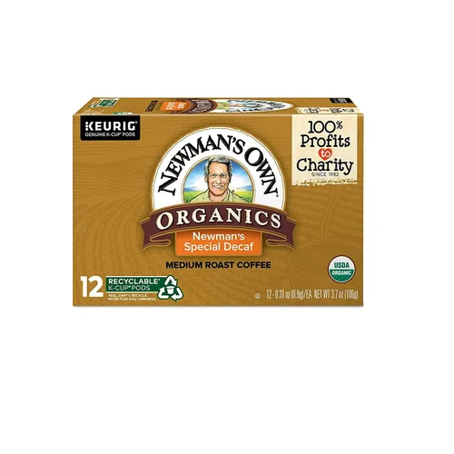 Vista 4 de Café descafeinado especial de Newman's Own Organics, paquetes de porciones en tazas K por Keurig
