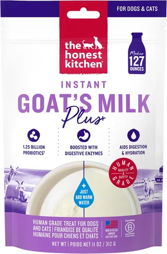 Vista 9 de The Honest Kitchen Leche de Cabra Instantánea de Calidad Humana con Probióticos para Perros y Gatos, 5.2 Onzas