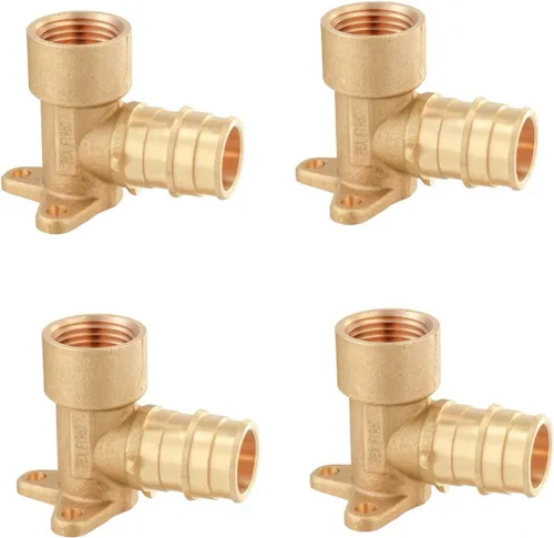 Vista 12 de EFIELD Pex A Expansion - Codo de latón de flujo completo de 1/2 "x 1/2" hembra NPT Drop-ear, ASTM F1960 (PEX1960116)