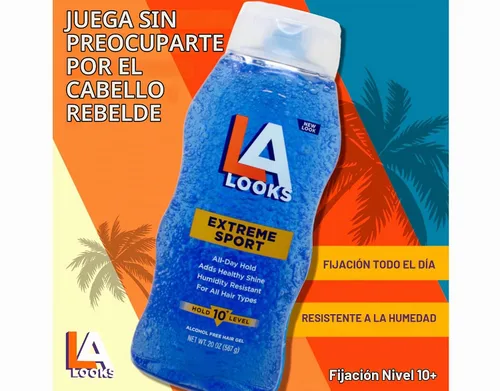 Vista 4 de L.A. Looks Sport Xtreme Hold Gel Hold Level 10+, 20 onzas (paquete de 6)