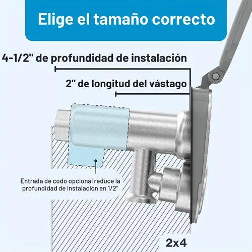 Vista 3 de Aquor House Hydrant V2+ - Grifo para exteriores libre de heladas, válvula antisifón con conexión rápida, boquilla de manguera de pared a prueba