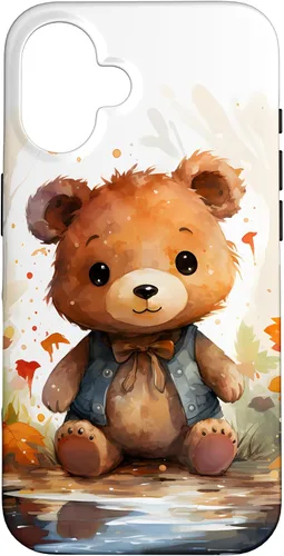 Vista 32 de Funda de oso de peluche con chaleco para iPhone 17