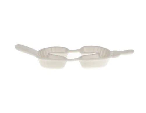 Vista 2 de 108111 Bandejas de Fluoruro Espuma Doble Arco Medio Blanco 100/Pk