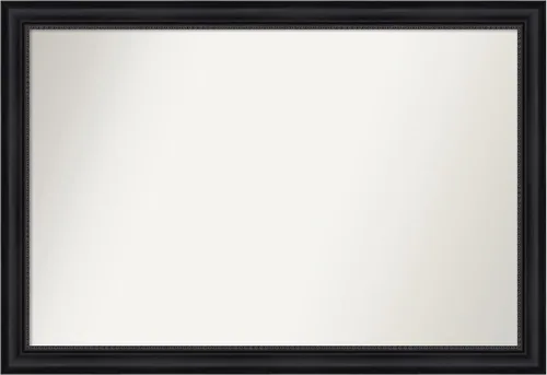 Vista 409 de Amanti Art Espejo personalizado, espejo de baño negro Astor, espejo de pared o espejo de tocador de baño sobre el fregadero (25 x 25 pulgadas)