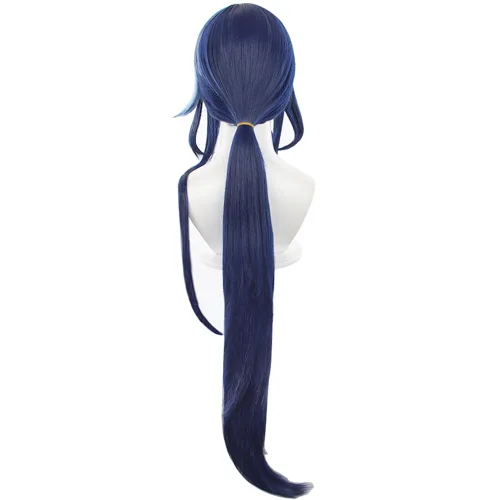 Vista 15 de Genshin Impact - Peluca de cosplay de anime con gorra de peluca gratis (Ayaka)