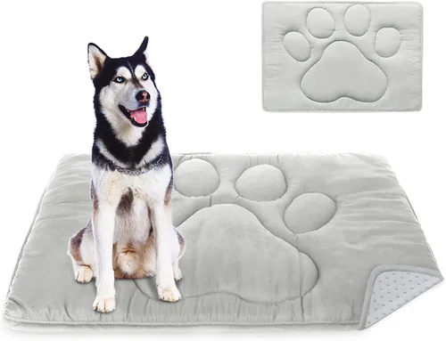 Vista 14 de Coldwind Almohadilla para jaula de perro (18 x 24 pulgadas) lavable con parte inferior antideslizante Alfombrillas para perros para dormir, Gris