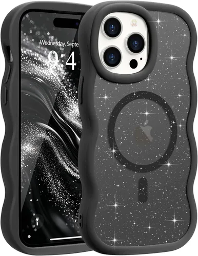 Vista 92 de Pepmune - Funda para iPhone 12 Pro Max con marco ondulado y estructura rígida, color mate claro, cubierta trasera unisex, compatible con Magsafe