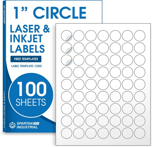 Vista 14 de Etiquetas circulares de 0.75" para láser y inyección de tinta, Spartan