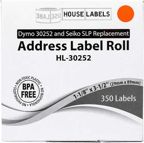 Vista 7 de Labellines - Etiquetas de dirección compatibles con DYMO 30252 RED 10 rollos (1-1/8 x 3-1/2 pulgadas), sin BPA