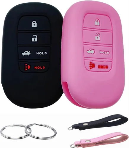 Vista 8 de REPROTECTING Funda de goma de silicona para llavero compatible con Honda Accord Civic CR-V Sport SI EX EX-L Touring 2022-2026