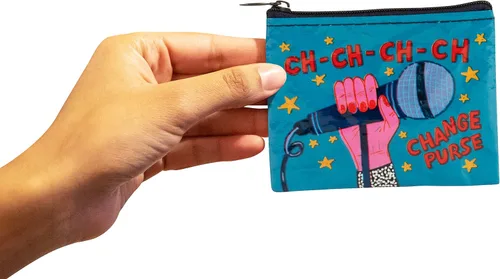 Vista 2 de Blue Q Monedero – Bonita bolsa para monedas para hombres y mujeres, cartera pequeña, organizador de llavero, bolsa con cremallera para monedas