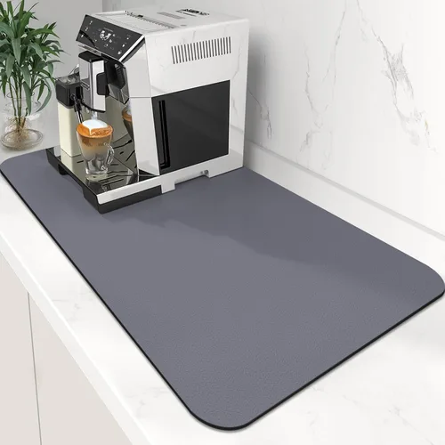 Vista 27 de Tapete de café súper absorbente para secar platos, tapete para barra de Caqui