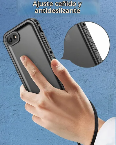 Vista 7 de SPORTLINK Funda impermeable para iPhone SE 3rd 2022/iPhone SE 2nd 2020/iPhone 7/8 - Con protector de pantalla integrado, funda impermeable de cuerpo